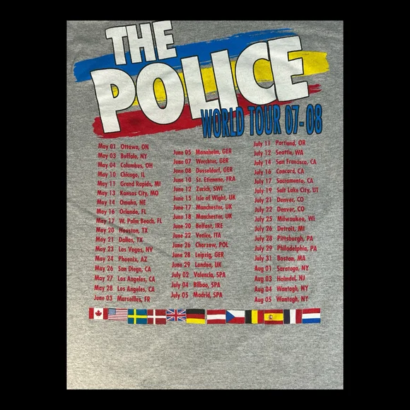 The Police 07-08 Tour Shirt Sz XL - Picture 3 of 5